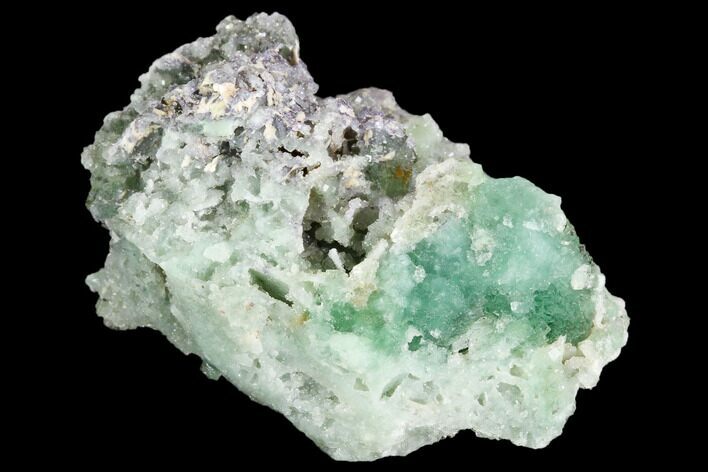 Green Fluorite & Druzy Quartz - Colorado #33369